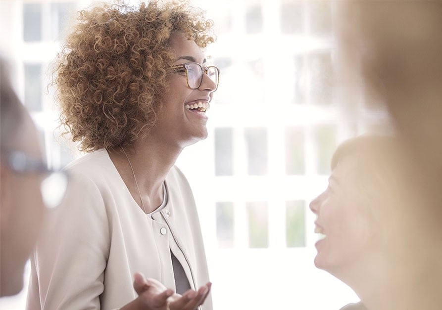 image of a woman smiling