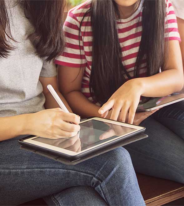 Image of university students studying