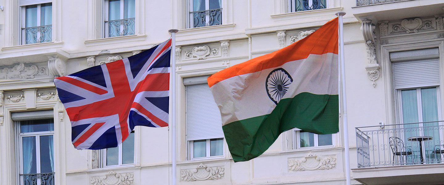 India and Britain flags